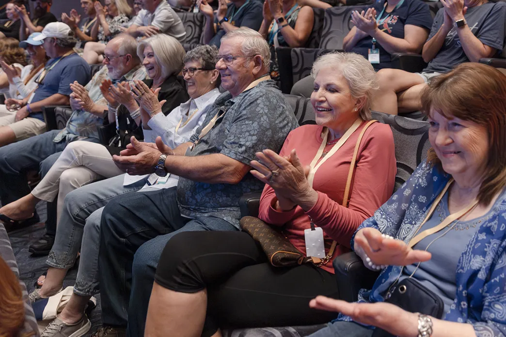 People sitting together laughing